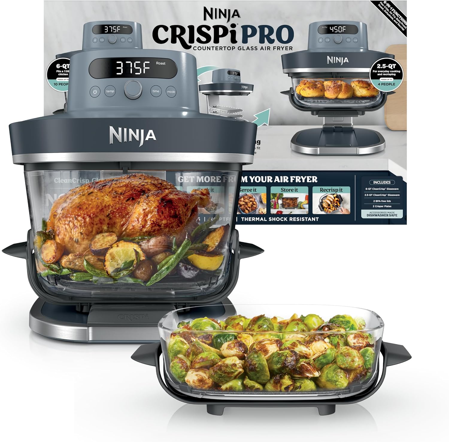 Meal Prep Microwave - Freidora de Aire Ninja Crispi Pro