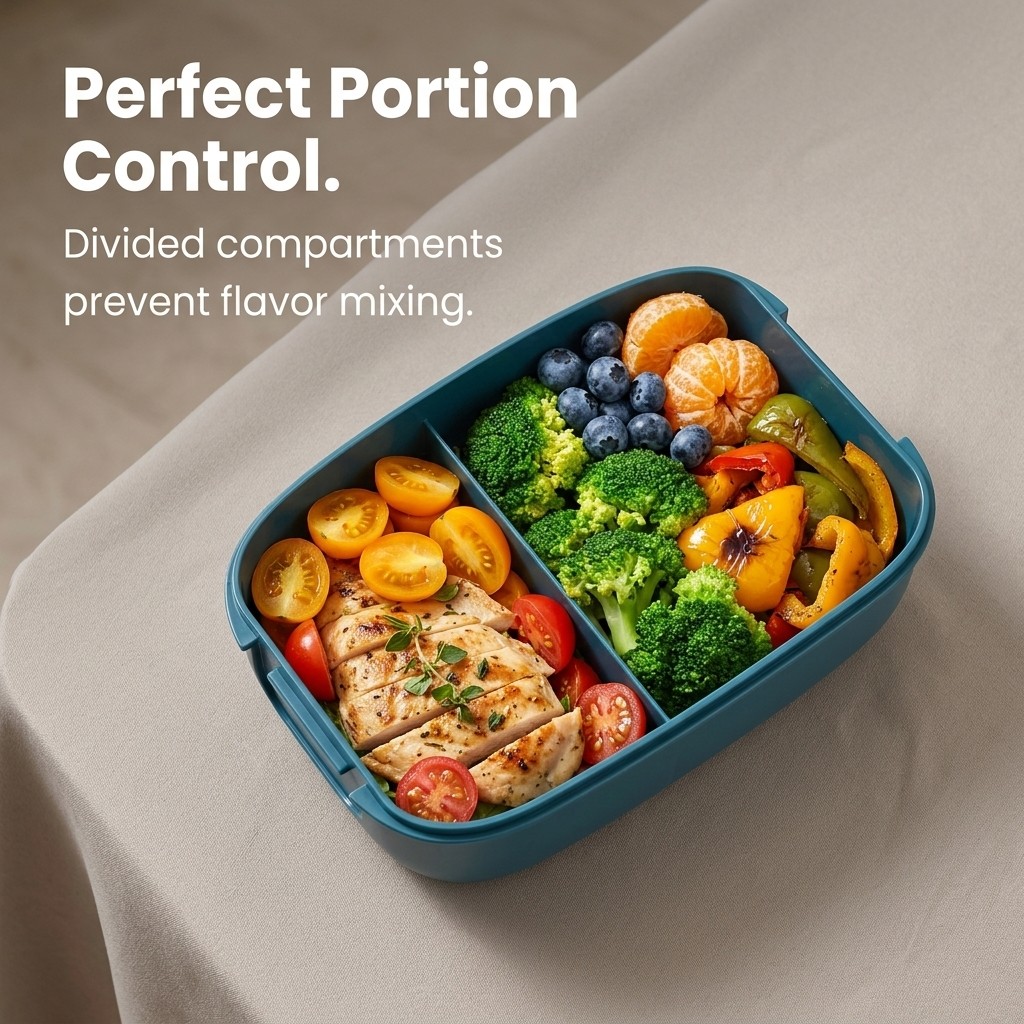 Lonchera Bento de 2 Compartime - Meal Prep Or Prep Meal reseña y precio