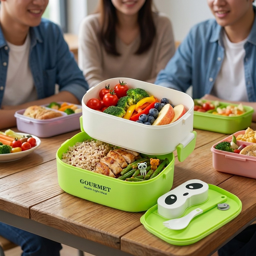 Lonchera Bento de Plástico Apt - Meal Prep Or Prep Meal reseña y precio