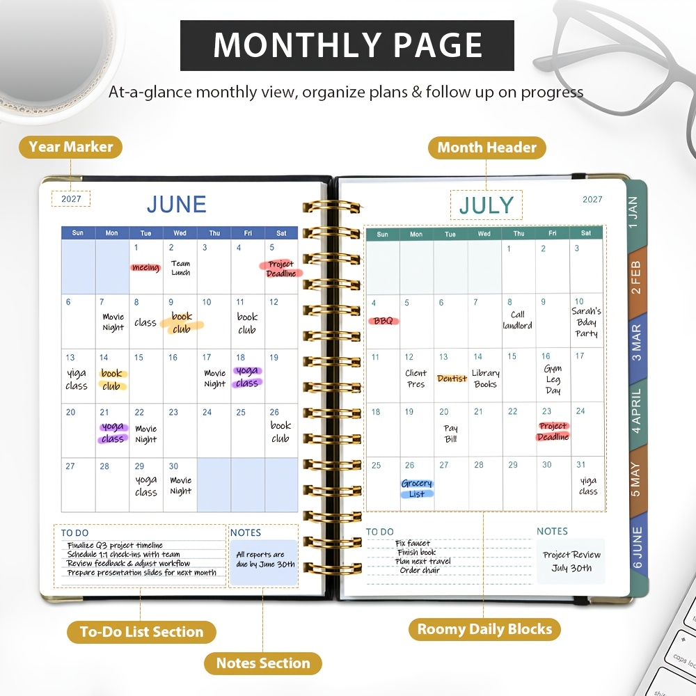 Agenda Diaria 2027 con Anillas - Meal Prep Planner reseña y precio