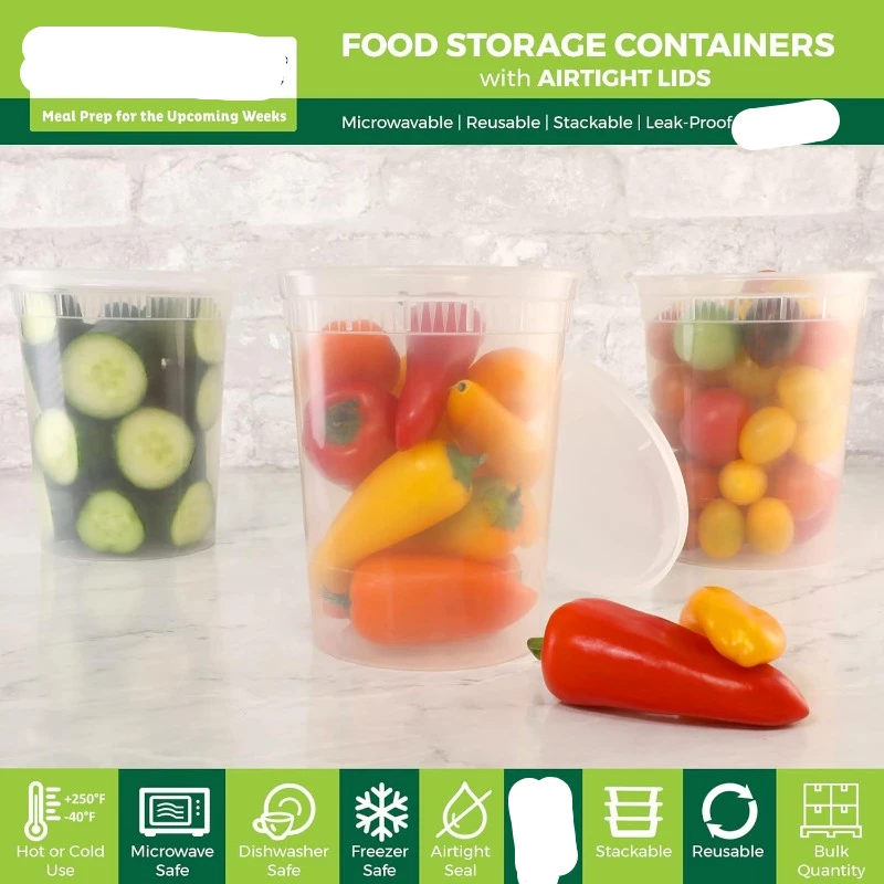 Contenedores de plástico con t - Meal Prep Microwave reseña y precio