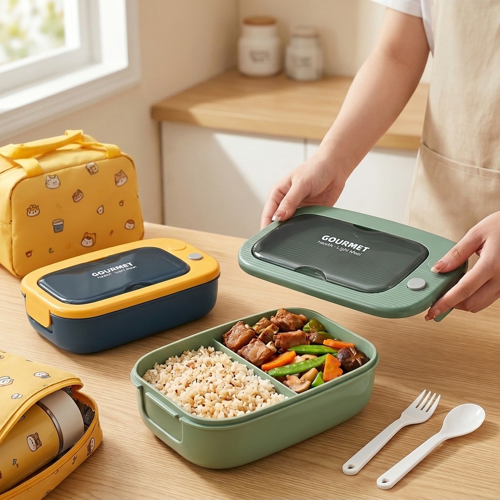 Lonchera Bento de Plástico Apt - Meal Prep Or Prep Meal reseña y precio