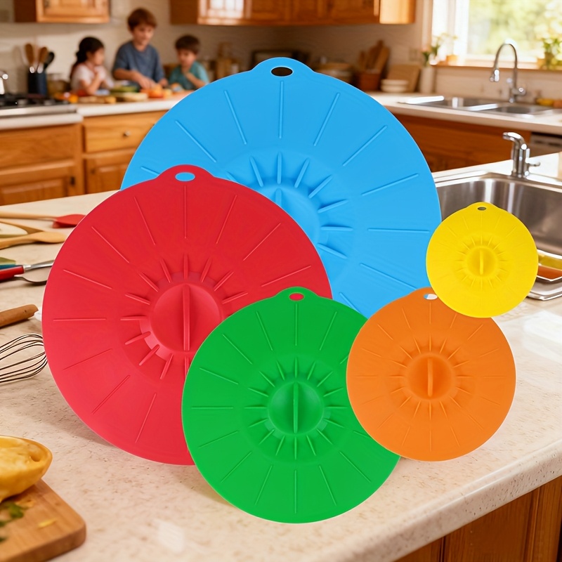 Tapas de silicona de 5 piezas, - Meal Prep Microwave reseña y precio