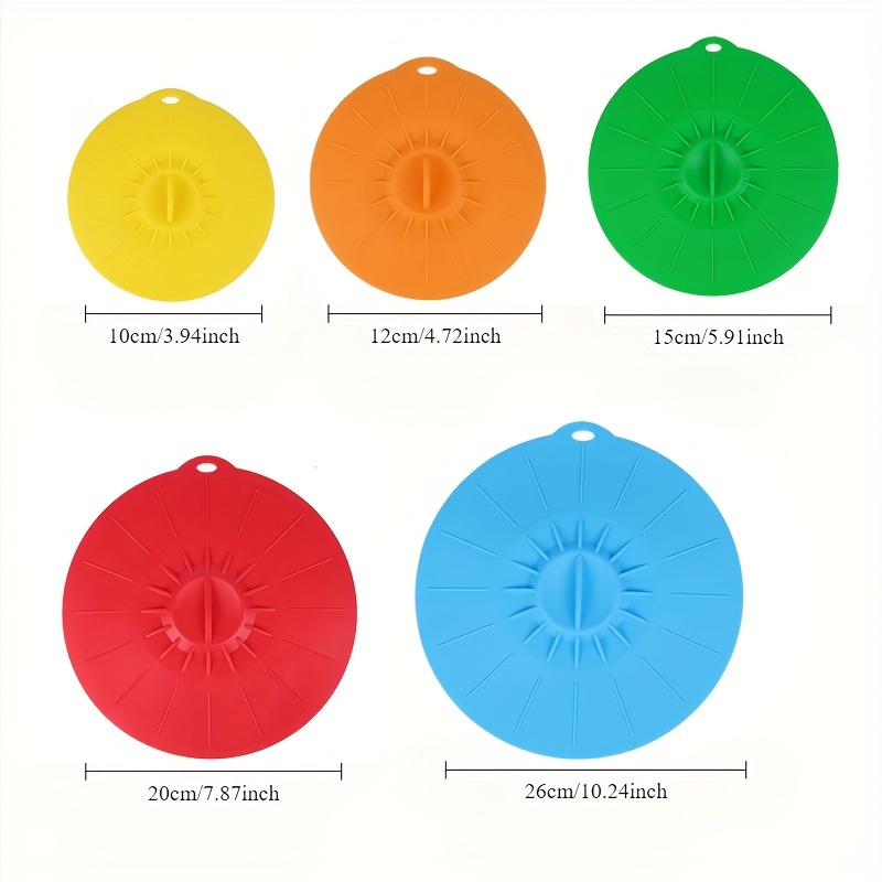 Tapas de silicona de 5 piezas, - Meal Prep Microwave reseña y precio