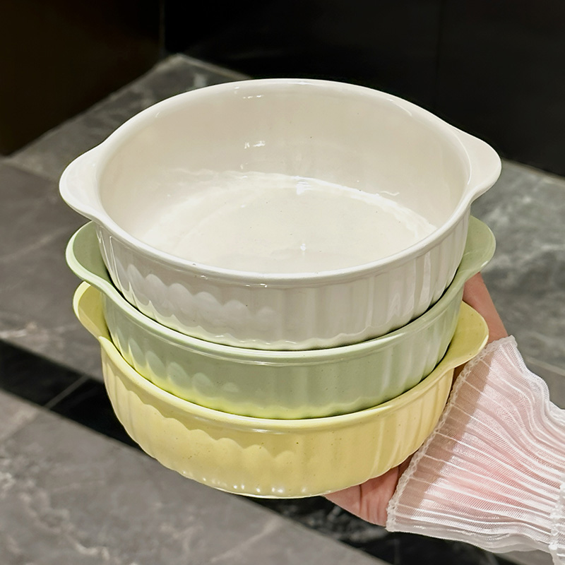 Un tazón de cerámica con asas, - Meal Prep Microwave reseña y precio