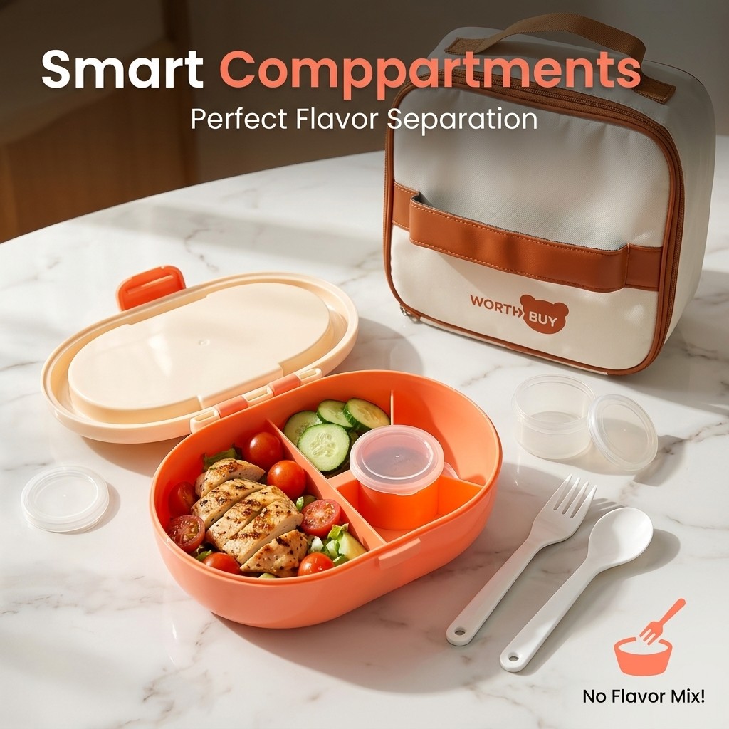 Lonchera Bento de Plástico con - Meal Prep Or Prep Meal reseña y precio