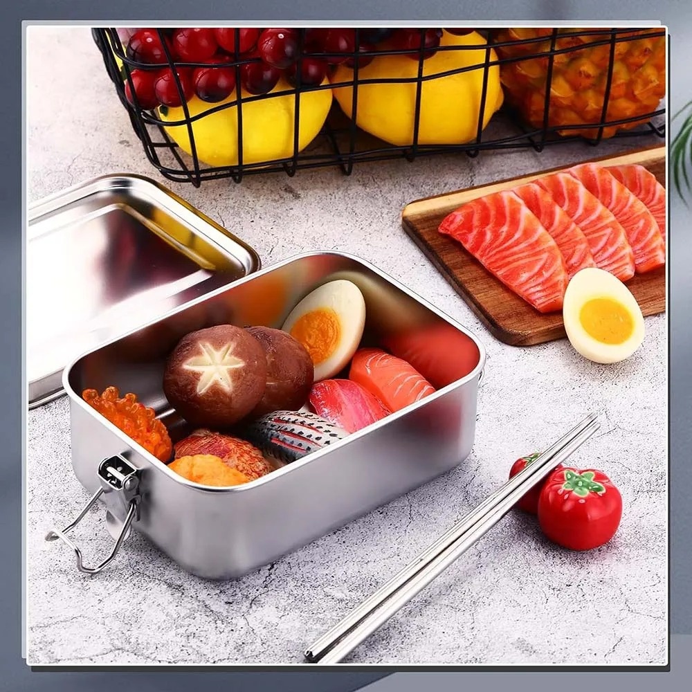 Caja Bento de acero inoxidable - Meal Prep Microwave reseña y precio
